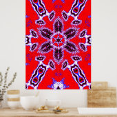 Psychedelic Kaleidoscope Poster – Neon Abstract ポスター (キッチン)