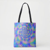 Psychedelic Kaleidoscope Swirl Tote Bag – Vibrant  トートバッグ (正面)