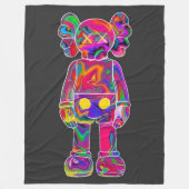 Psychedelic Kaw フリースブランケット (正面)