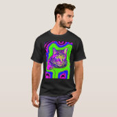 Psychedelic Kitty Kitten Lover In Cat Art Style_1 Tシャツ (正面フル)