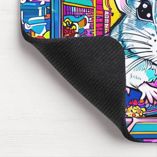 Psychedelic Mouse: A Colorful Journey マウスパッド (コーナー)