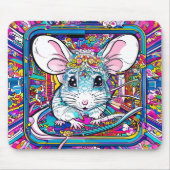 Psychedelic Mouse: A Colorful Journey マウスパッド (正面)