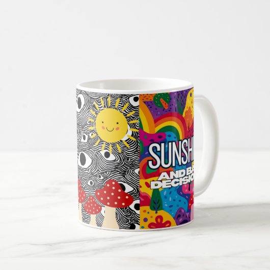 Psychedelic Mug - Colorful Trippy Coffee Cup コーヒーマグカップ (正面右)