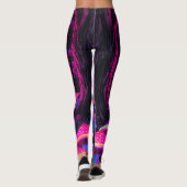 Psychedelic Mushroom Forest Leggings – Trippy Neon レギンス (裏面)
