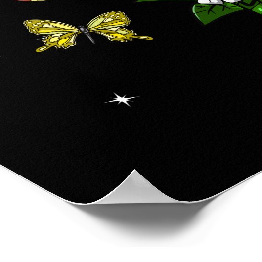 Psychedelic Mushroom Frog ポスター (角)