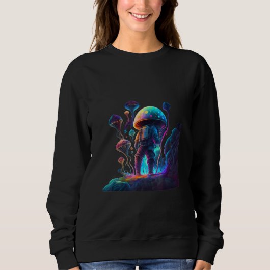 Psychedelic Mushroom Man Graphic スウェットシャツ (正面)
