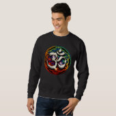 Psychedelic Om Zen Symbol Flower Of Life Buddhist  スウェットシャツ (正面フル)
