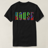 Psychedelic Pattern House Music Electronic Techno  Tシャツ (デザイン正面)