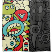 Psychedelic Patterns シャワーカーテン (正面)