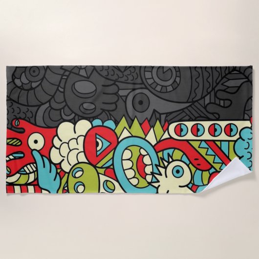 Psychedelic Patterns ビーチタオル (正面)