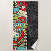 Psychedelic Patterns ビーチタオル (正面)