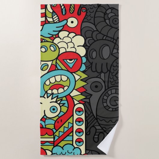 Psychedelic Patterns ビーチタオル (正面)