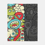 Psychedelic Patterns フリースブランケット (正面)