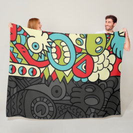 Psychedelic Patterns フリースブランケット