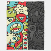 Psychedelic Patterns フリースブランケット (正面)