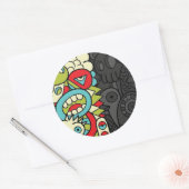 Psychedelic Patterns ラウンドシール (封筒)
