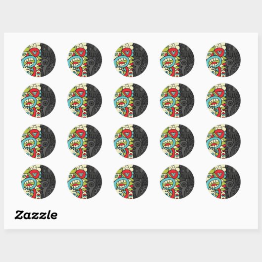 Psychedelic Patterns ラウンドシール (シート)