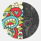 Psychedelic Patterns ラウンドシール (正面)