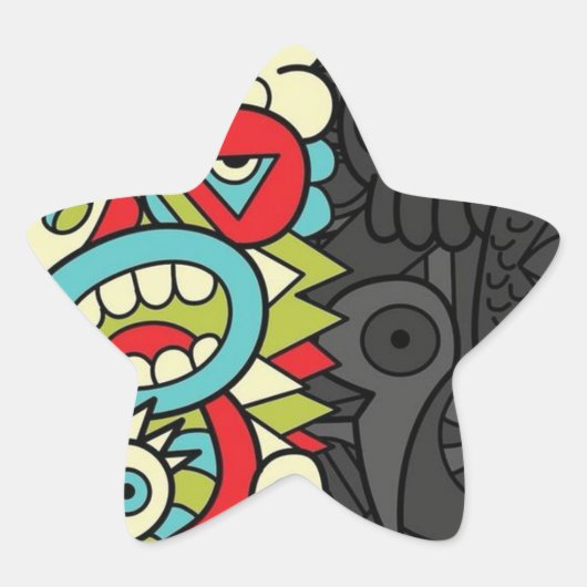 Psychedelic Patterns 星シール (正面)