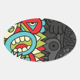 Psychedelic Patterns 楕円形シール