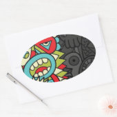 Psychedelic Patterns 楕円形シール (封筒)