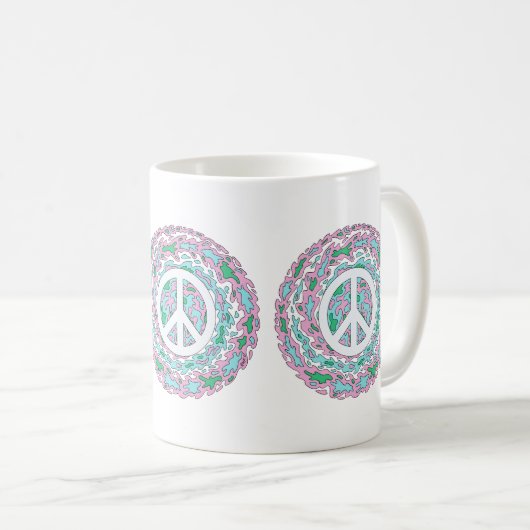 Psychedelic Peace コーヒーマグカップ (正面右)