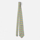 Psychedelic Peace Sign Custom Necktie Tie ネクタイ (裏面)