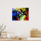 Psychedelic Peace Turtle Poster ポスター (キッチン)