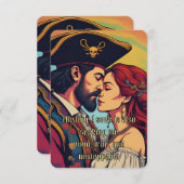 Psychedelic Pirate Finding Love Affirmation Card 出欠カード (正面/裏面)