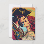 Psychedelic Pirate Finding Love Affirmation Card 出欠カード (裏面)