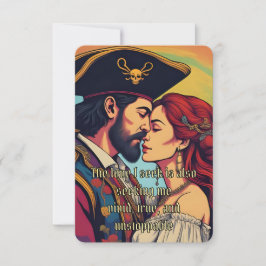 Psychedelic Pirate Finding Love Affirmation Card 出欠カード