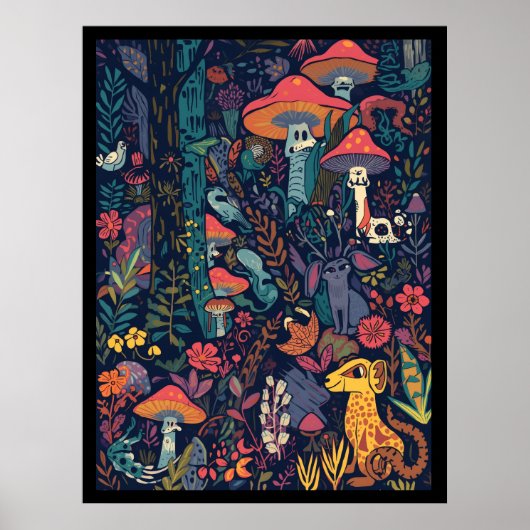 Psychedelic poster print ポスター (正面)