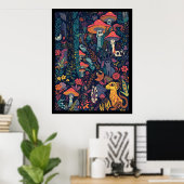 Psychedelic poster print ポスター (ホームオフィス)