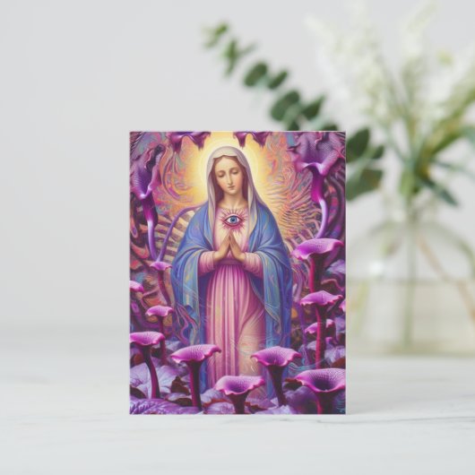  psychedelic Protection From Evil Mary ポストカード (スタンド正面)