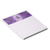 Psychedelic Purple Flower Abstract Fractal Art ノートパッド (アングル)