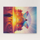 Psychedelic puzzle sunrise abstract trippy colour ジグソーパズル (横)