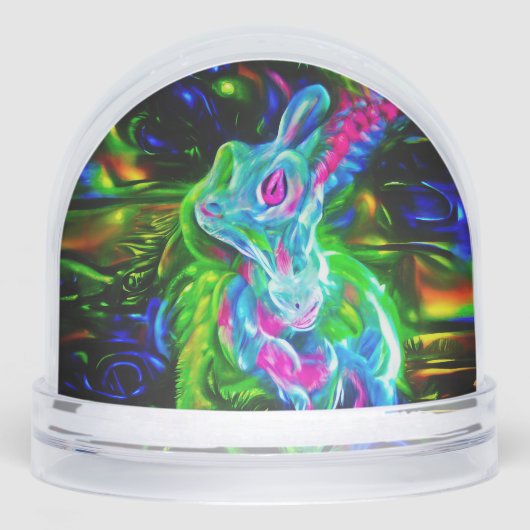 Psychedelic Rabbit Dragon in Neon Fantasy (正面)