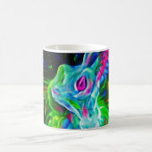 Psychedelic Rabbit Dragon in Neon Fantasy コーヒーマグカップ (中央)
