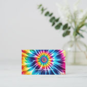 Psychedelic Rainbow Retro TIe-Dye 名刺 (スタンド正面)