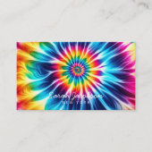 Psychedelic Rainbow Retro TIe-Dye 名刺 (正面)