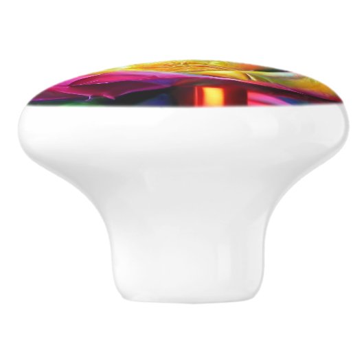 Psychedelic Rainbow Rose セラミックノブ (側面)