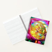 Psychedelic Rainbow Rose ノートブック (内部)