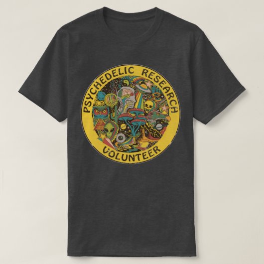 psychedelic research volunr tシャツ (デザイン正面)