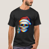 Psychedelic RGB Illusional Trippy Santa Christmas Tシャツ (正面)