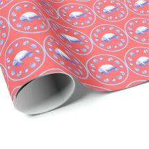 Psychedelic Sea Cow  Wrapping Paper
