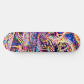 Psychedelic Skull Mirror Skateboard Deck スケートボード (横)