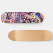Psychedelic Skull Mirror Skateboard Deck スケートボード (横)