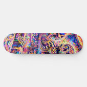 Psychedelic Skull Mirror Skateboard Deck スケートボード (横)