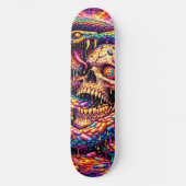 Psychedelic Skull Snake Skateboard Deck スケートボード (正面)