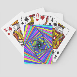 Psychedelic Spiral Rainbow Playing Cards – Vibrant トランプ